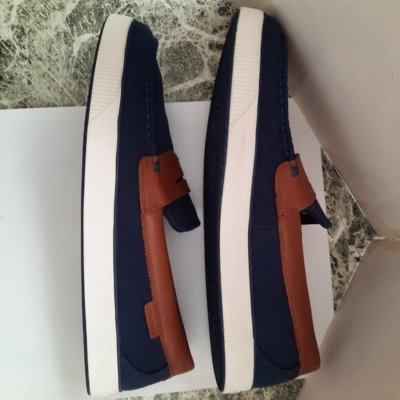 Cole Haan Blue Canvas Slip On  Casual Men's Size 12 like New - Picture 3 of 9